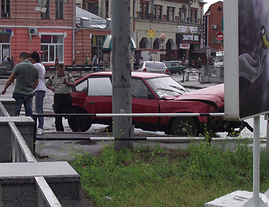 В Полтаве Chevrolet изуродовал «Москвича»