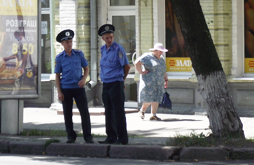 Співробітники міліції на вул. Фрунзе