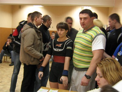 Виктория Вовк со своим тренером Дмитрием Нижниченко