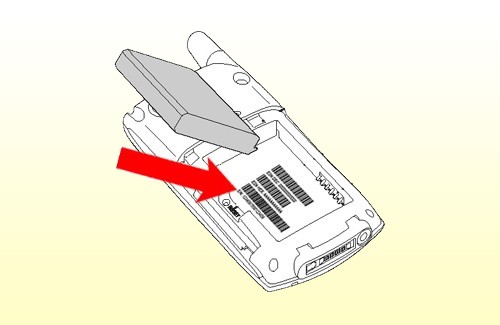 IMEI-код можна побачити на наклейці під акумулятором телефону