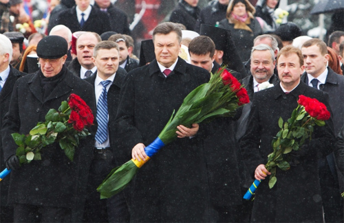 Віктор Янукович на урочистостях з нагоди Дня Соборності та Свободи