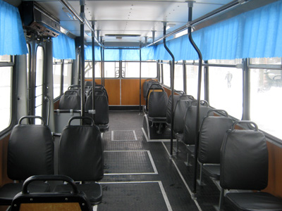Салон капітально відремонтованого тролейбусу