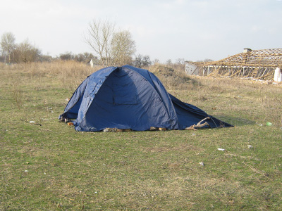 Палатка охоронців
