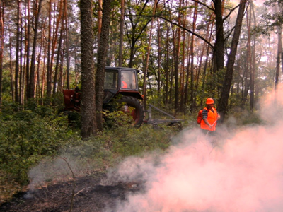 Лубенські лісівники провели показові навчання з гасіння пожеж