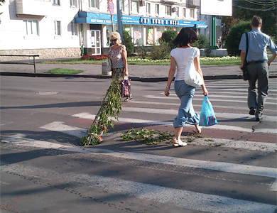 Пешеходный переход на улице Ленина провалился под землю