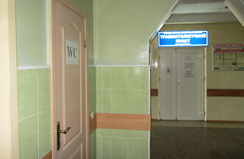 Вбиральня на першому поверсі першої міської лікарні