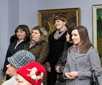Посетители православной выставки
