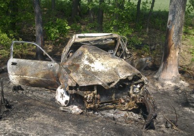 Згорів автомобіль Honda Legend