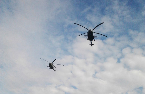 Военные вертолеты над Полтавой