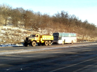 На Полтавщині рятувальники відбуксирували автобус «Луганськ — Київ»