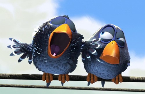 Синяя птичка (воробей) — символ Twitter
