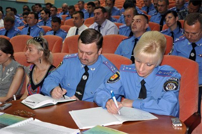 Оперативна нарада на чолі з міністром внутрішніх справ України Анатолієм Могильовим
