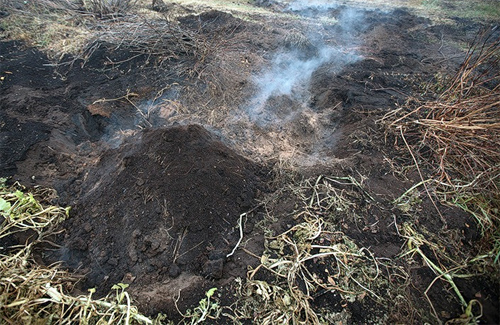 Борьба с торфяными пожарами на Полтавщине продолжается