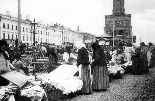 Сухаревский рынок, г. Москва. 20-е года.