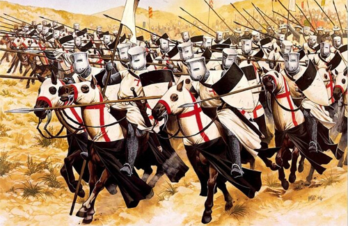 Атака кавалерии тамплиеров (середина 13 века)