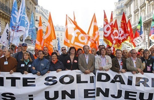 Забастовка профсоюзов во Франции