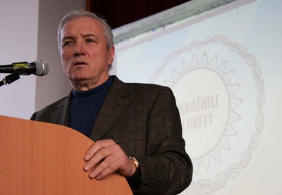 Петро Ющенко читає лекцію в Полтавському національному педагогічному університеті