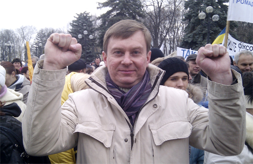 Андрей Мартенс на митинге в Киеве