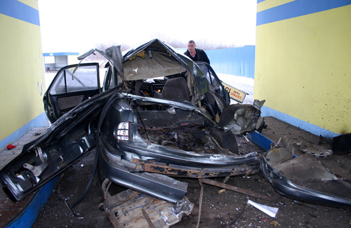 В Полтаве на заправке взорвался автомобиль с водителем