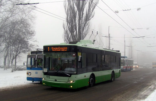 Один из новых троллейбусов «Богдан» в Кременчуге