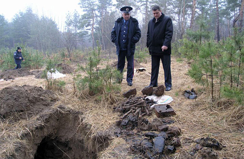 На Полтавщине нашли останки солдат из Орловщины