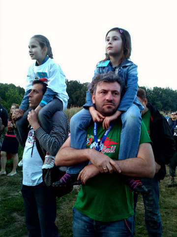 Спонсор фестиваля Александр Бунин с дочерью Марией