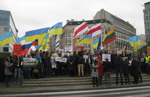 Мітинг українців у Брюсселі