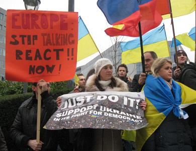 Мітинг українців у Брюсселі