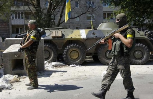 Українські військові в Іловайську
