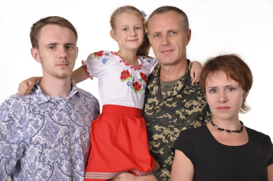 Сергій Бульбаха з родиною