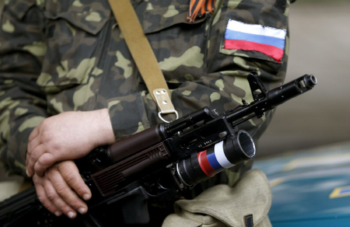 Пророссийский тероррист на востоке Украины