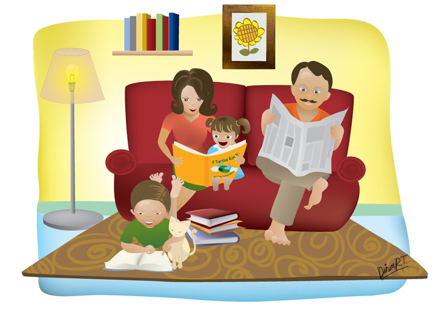 Сімейне читання (фото – scarletcord.deviantart.com)