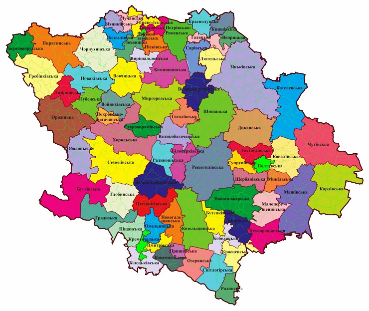 Перспективний план формування 76 громад Полтавської області