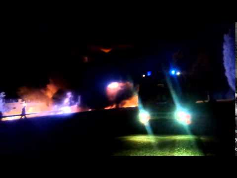 Ліквідація пожежі на автотрасі Київ Харків бензовоз