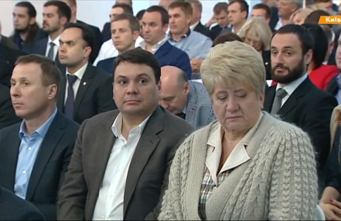 Андрей Матковский и Андрей Писоцкий на съезде партии «Солидарность» в Киеве