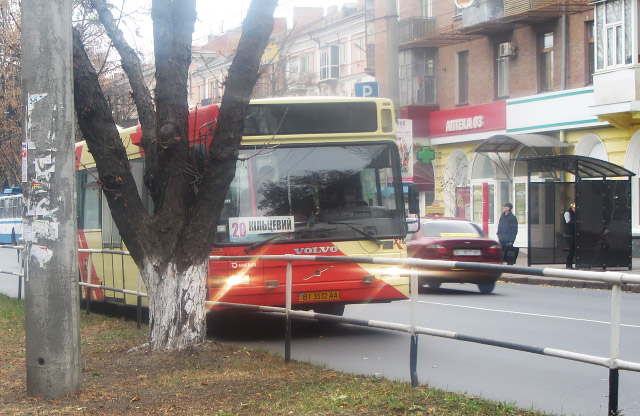Автобус «Евробус Полтава» с нервным водителем