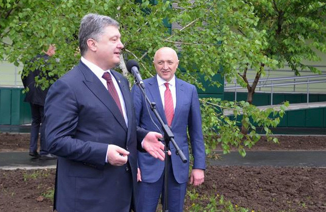 Петро Порошенко і голова Полтавської ОДА Валерій Головко