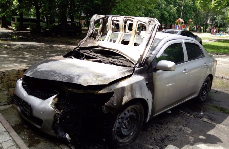 Toyota Corolla после пожара