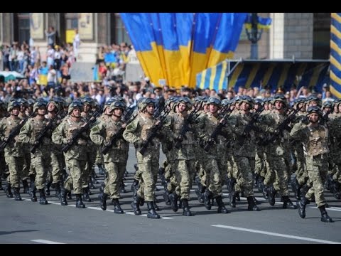 Военный парад. Парад независимости. Украина, Киев, Крещатик. 24.08.2016