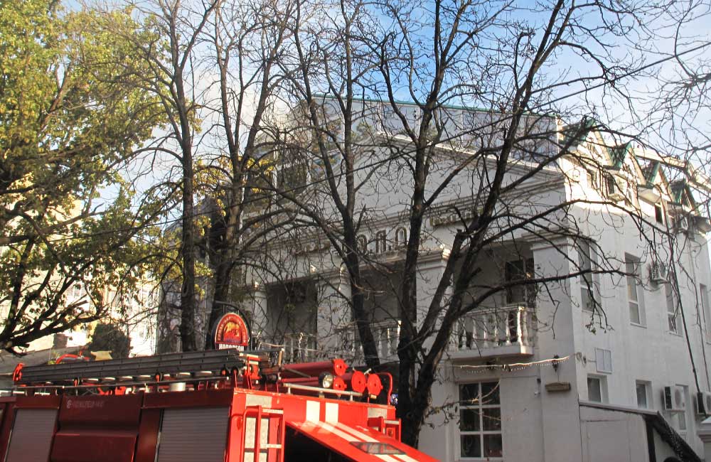 Пожежа в готелі «Голд» на проспекті Першотравневому