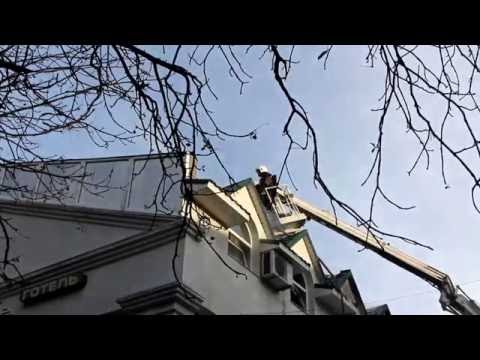 Полтава: ліквідація пожежі в одному із мотелів міста