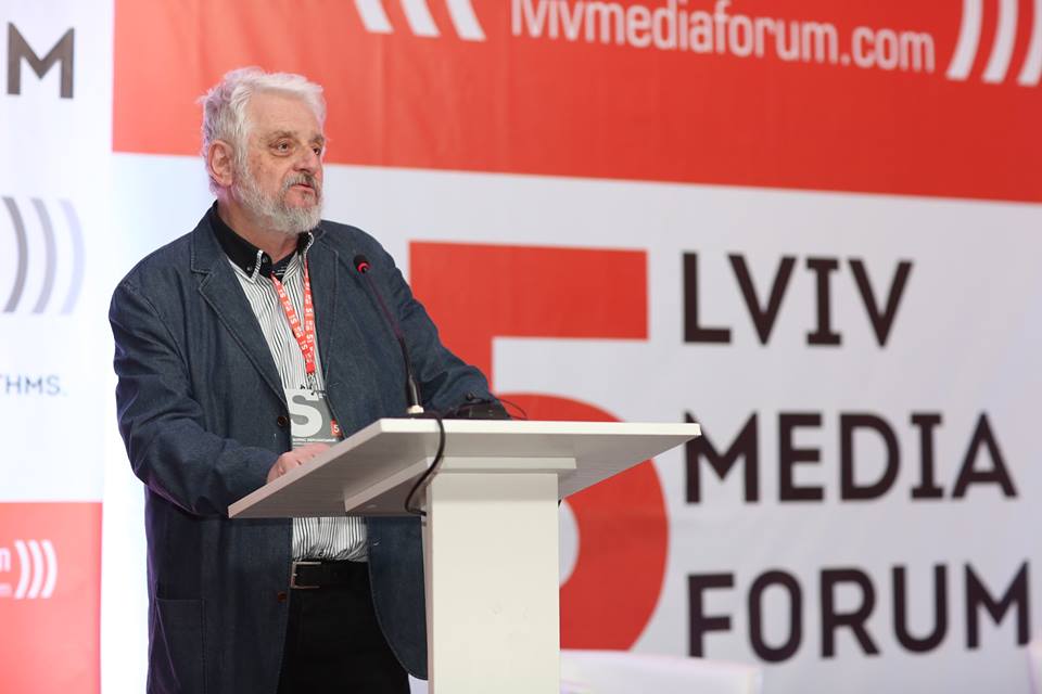 Борис Херсонський виголошує Лекцію Свободи (фото Lviv Media Forum)