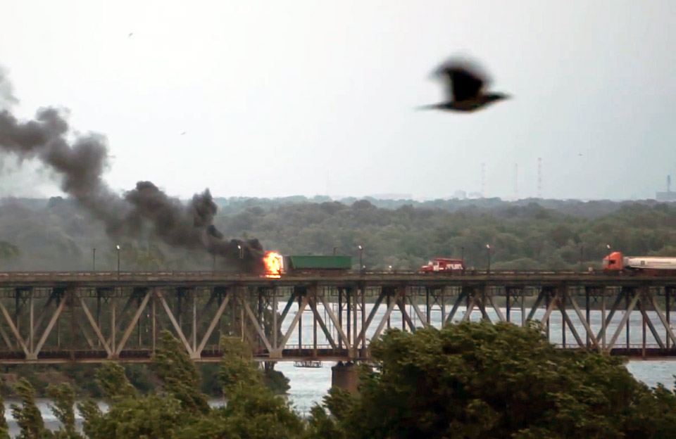 Пожежа на Крюківському мості