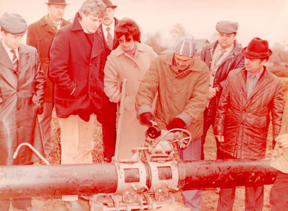 Випробування зварювального апарату для поліетиленого труб, 1989 рік