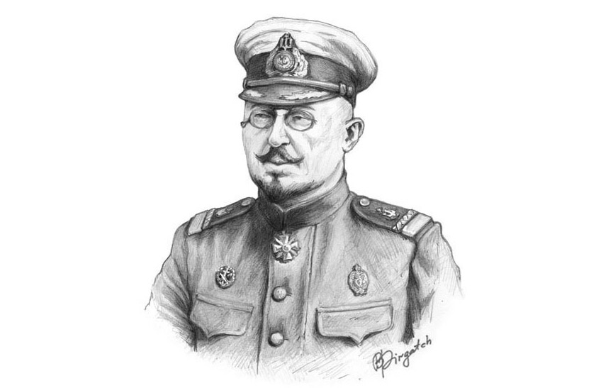 Контр-адмірал Михайло Остроградський, малюнок Богдана Піргача