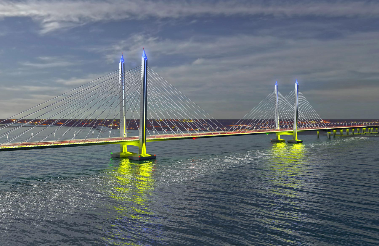 Ескіз проекту нового мосту у Кременчуці