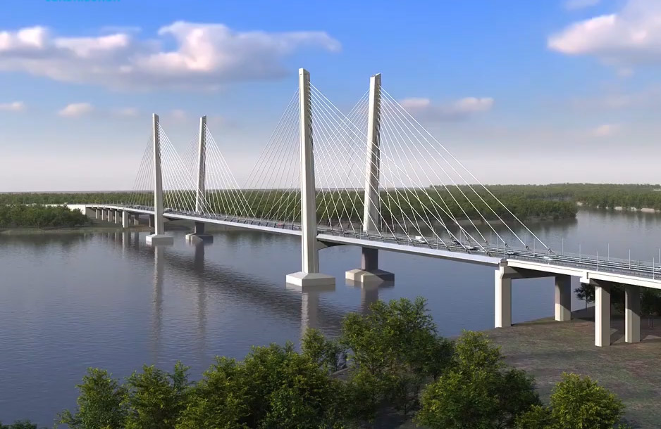 Ескіз будівництва нового мосту через Дніпро у Кременчуці