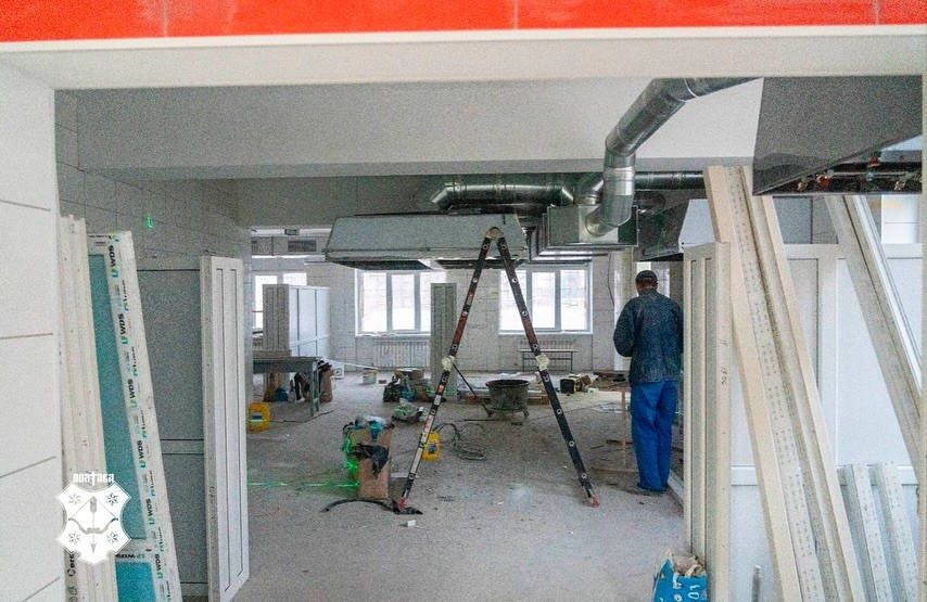 Стан ремонту їдальні ліцею №26 у січні 2025 року