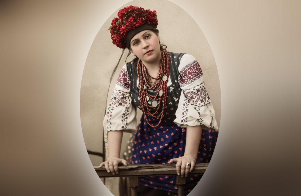 Марія Старицька — реставроване та колоризоване фото