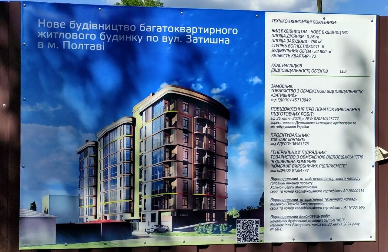 Ескіз нового будинку на вулиці Затишній у Полтаві | Фото: lun.ua